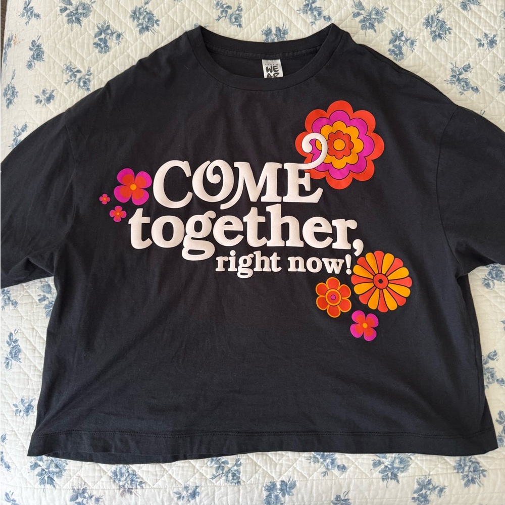 Zumba Come Together Black Loose Crop Top S - image 1